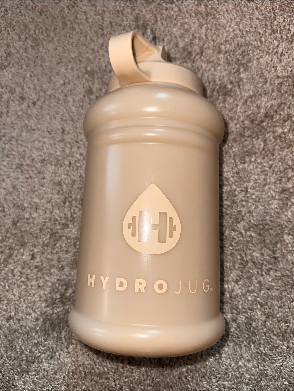 NWT HydroJug Matte Beige Hydration Bottle with Carry Handle